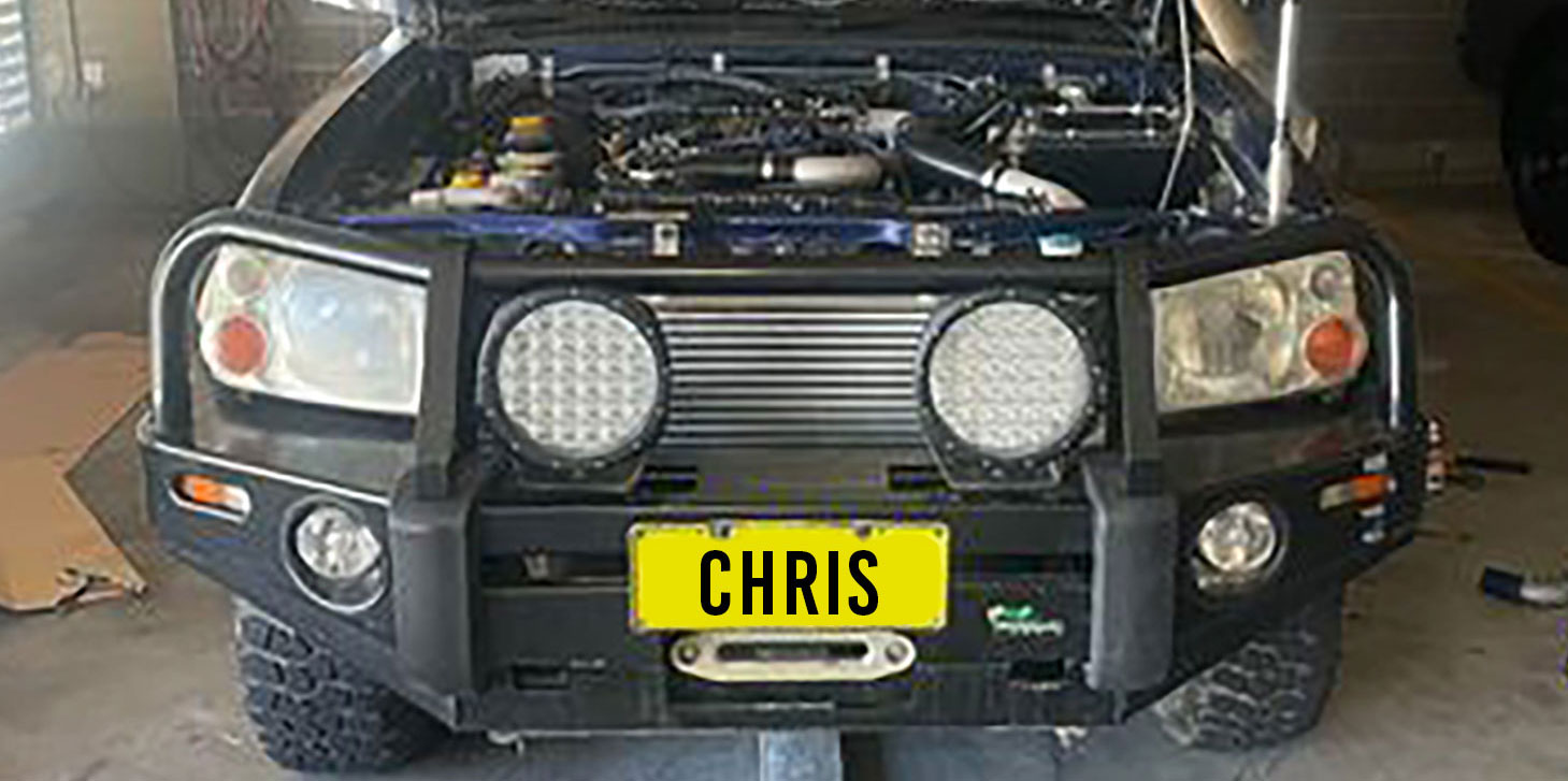 V80 Pajero with intercooler & Catch can