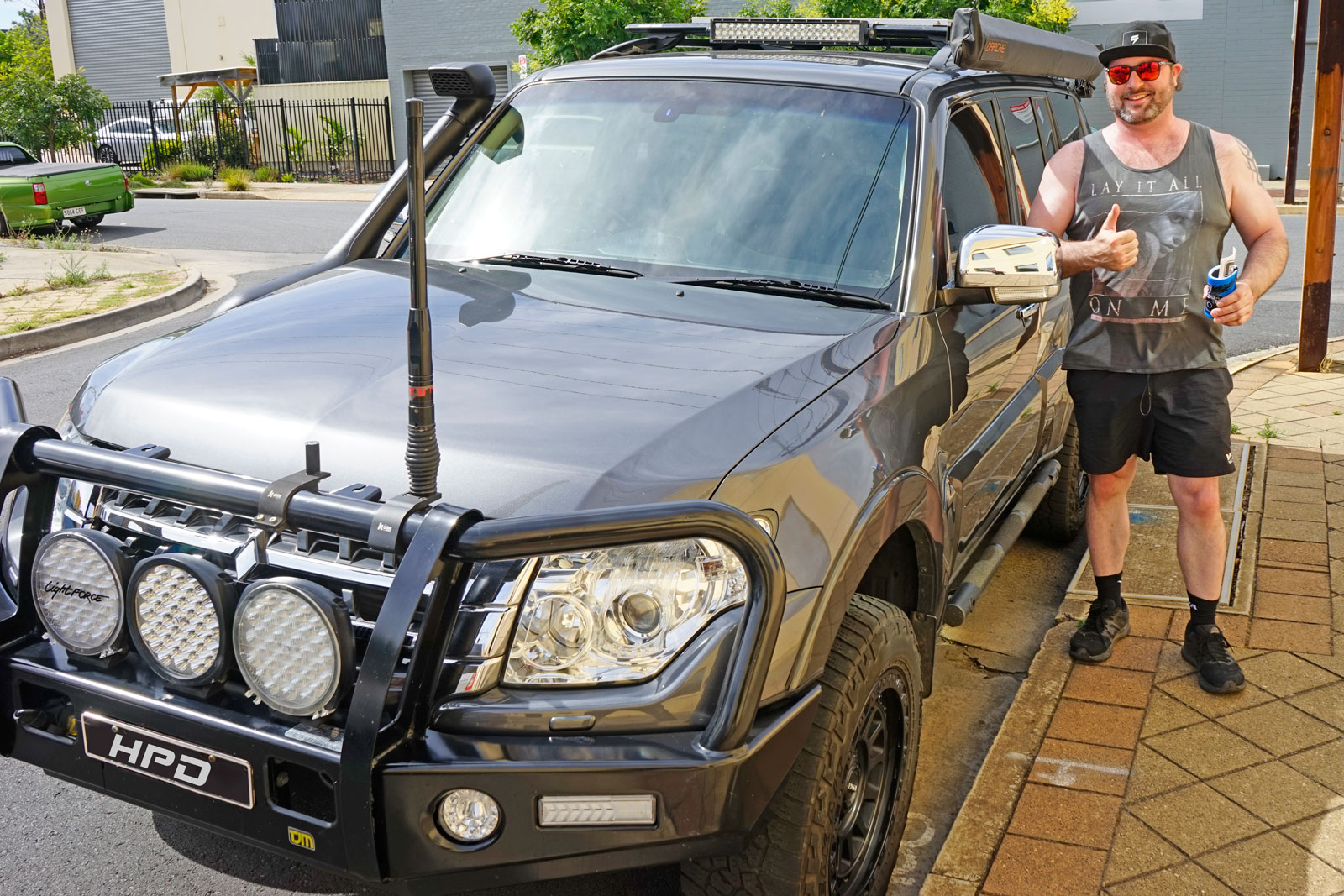 V80 Pajero with intercooler & Catch can